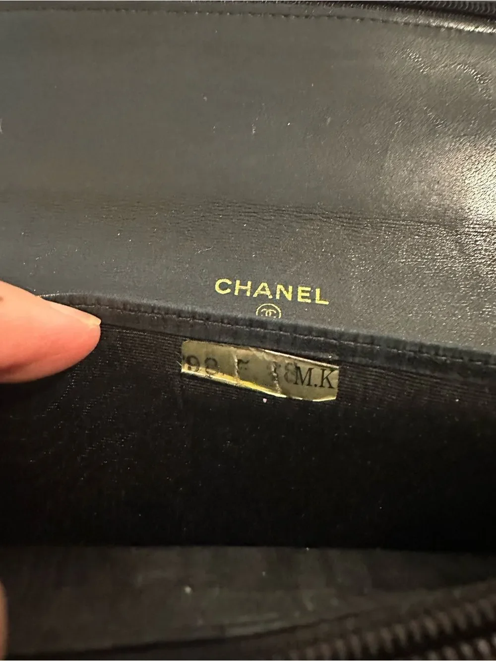 CHANEL Black Textured Caviar Leather Flap Clutch